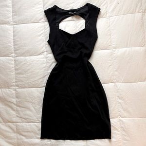 Black Bodycon Backless Date Night Dress